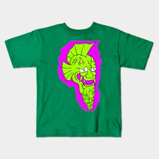 ONI DEMON DRAGON FISHBONES Kids T-Shirt